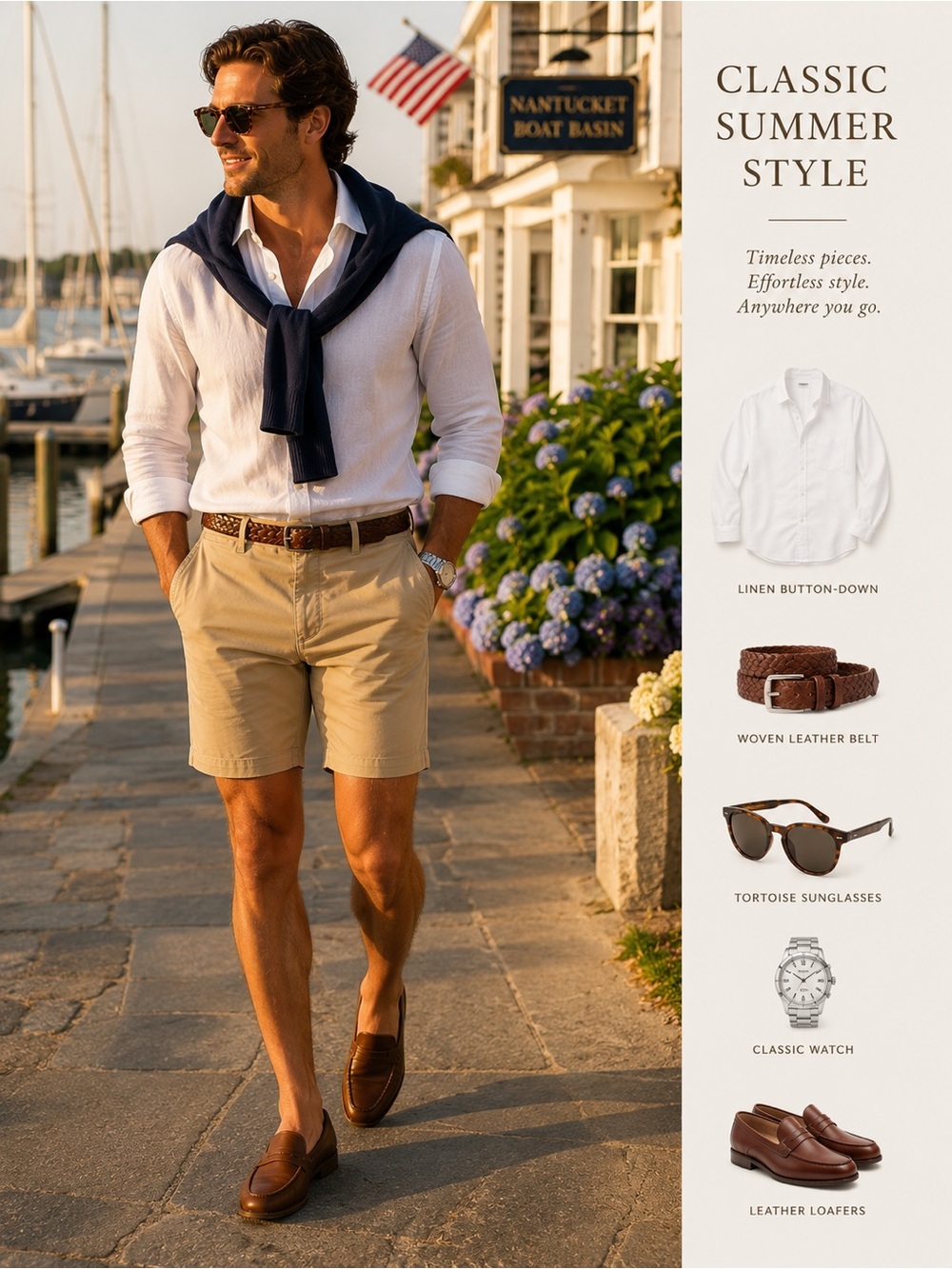 Dockers Men's Khaki Flat Front Shorts